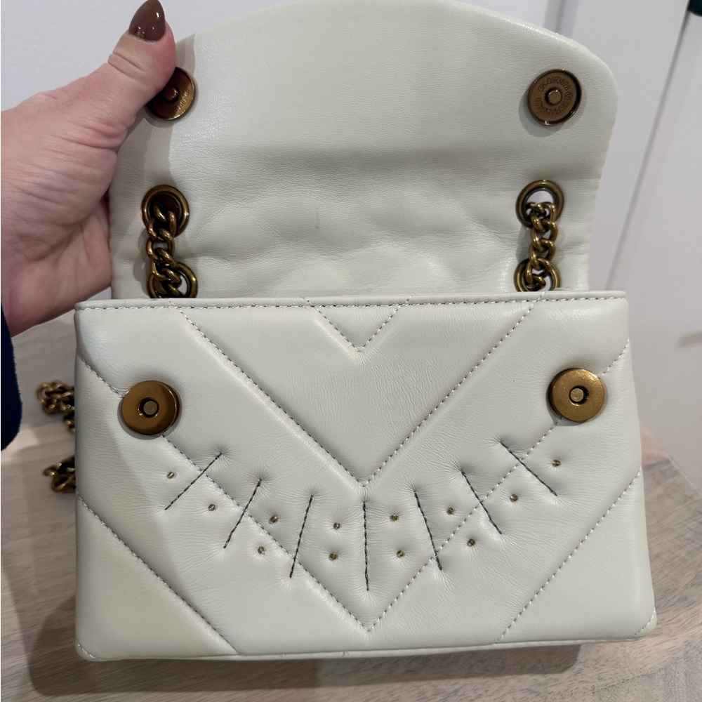 Kurt Geiger Cream Crossbody Bag with Embroidered Eye - Picture 3 of 5